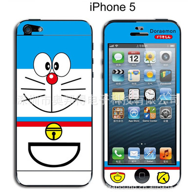 哆啦A夢(mèng)與小貓咪的萌趣邂逅 iPhone5動(dòng)漫彩貼手機(jī)貼膜，盡顯可愛風(fēng)采